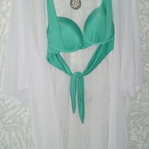 NWOT, Bellelovin, Elegant White Swim Coverup, Size XXL